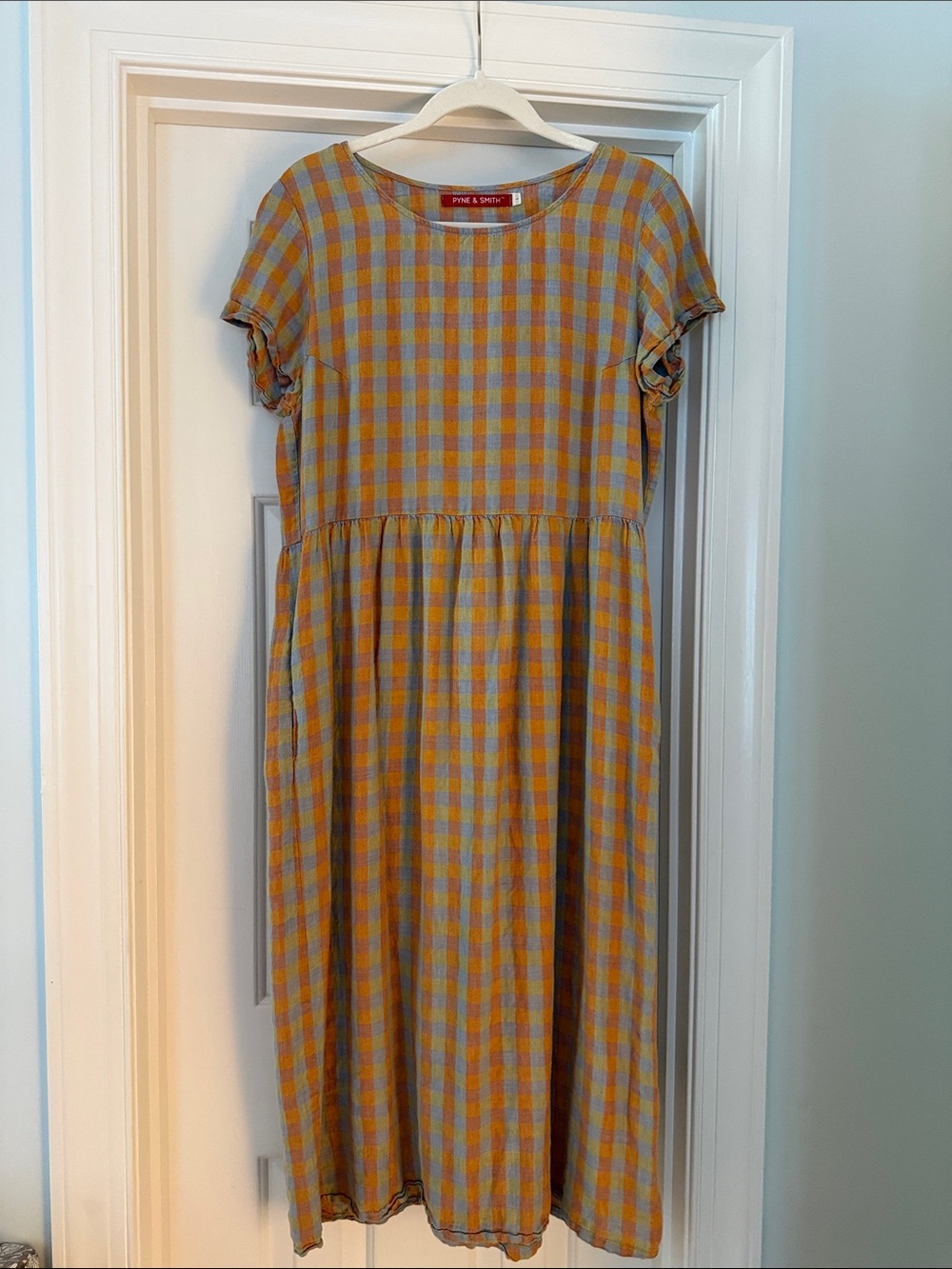 Pyne & Smith No.17 dress in Satsuma Check